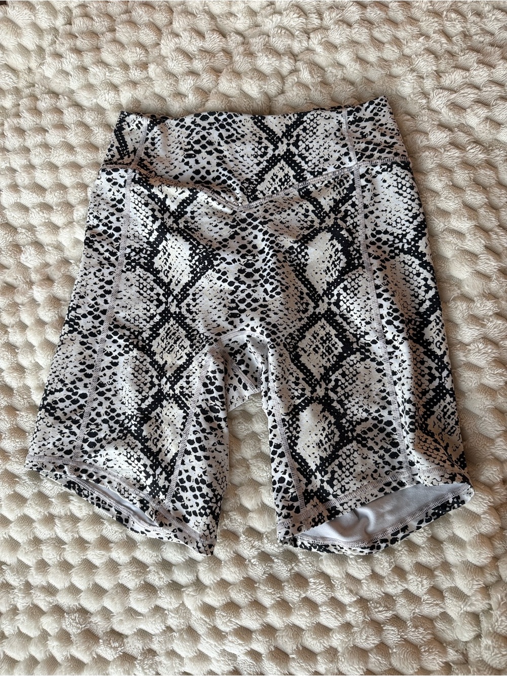 Balance Athletica / Vitality - The Rider Biker Short in Black and White Python